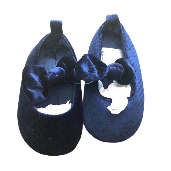 velvet navy shoes